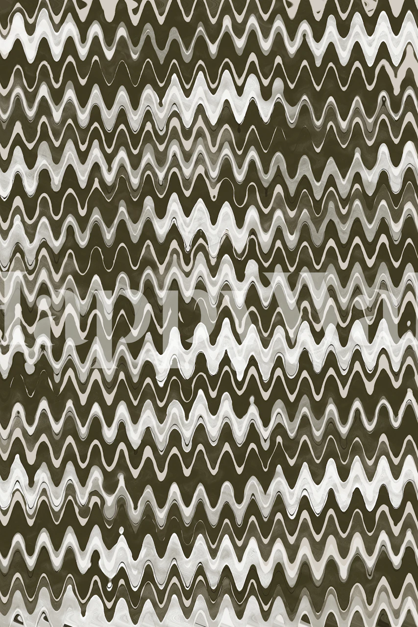 Strong Green Waves wallpaper in a room