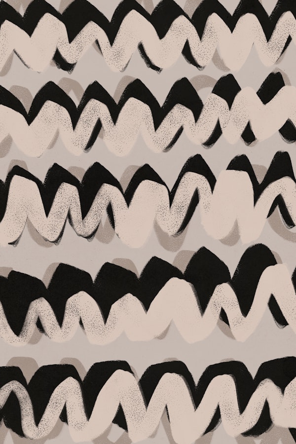 Sprayed Beige Waves Pattern