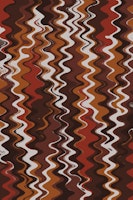 Red Earthy Waves Pattern papel de parede