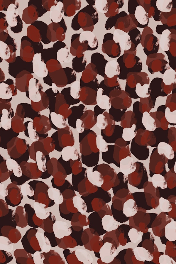 Red Beige Brown Dots Pattern