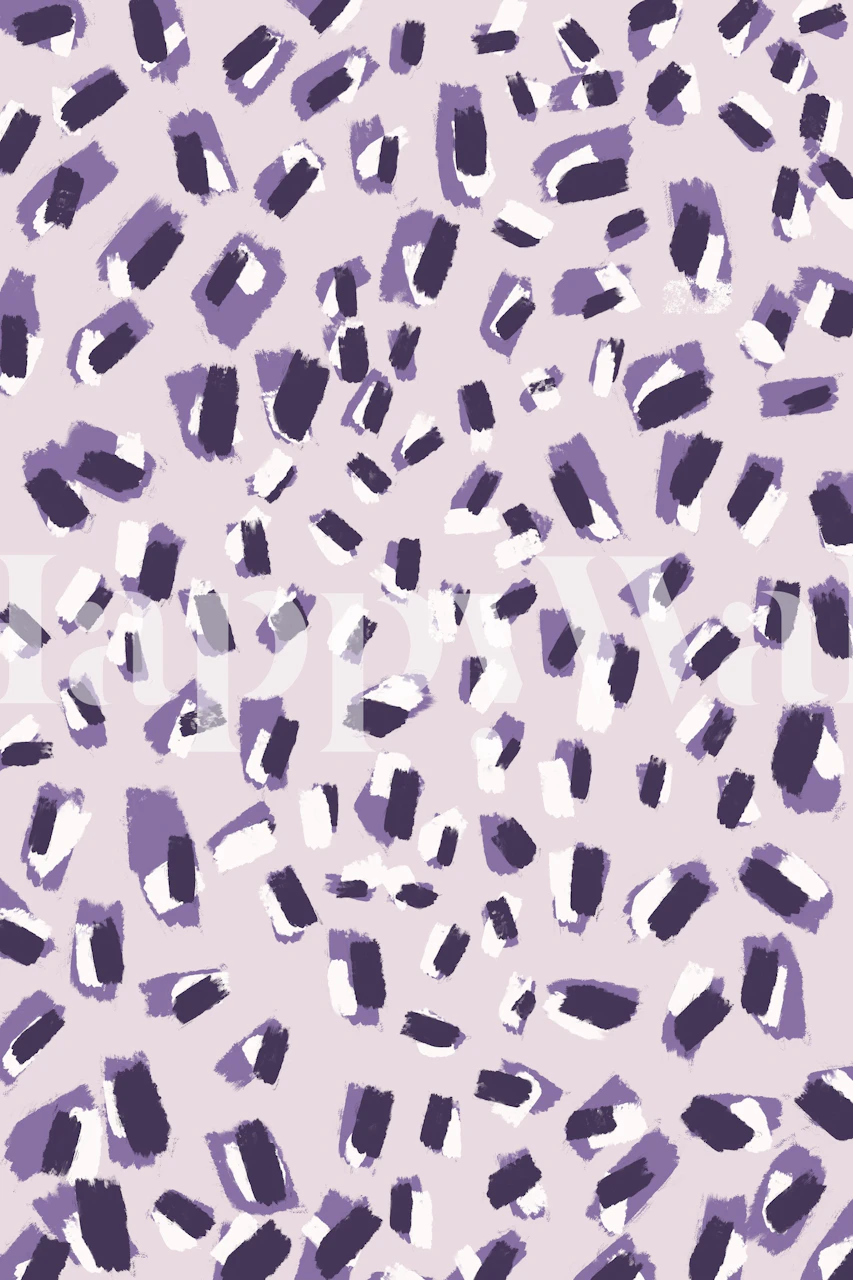 Purple abstract brush strokes on light background wallpaper