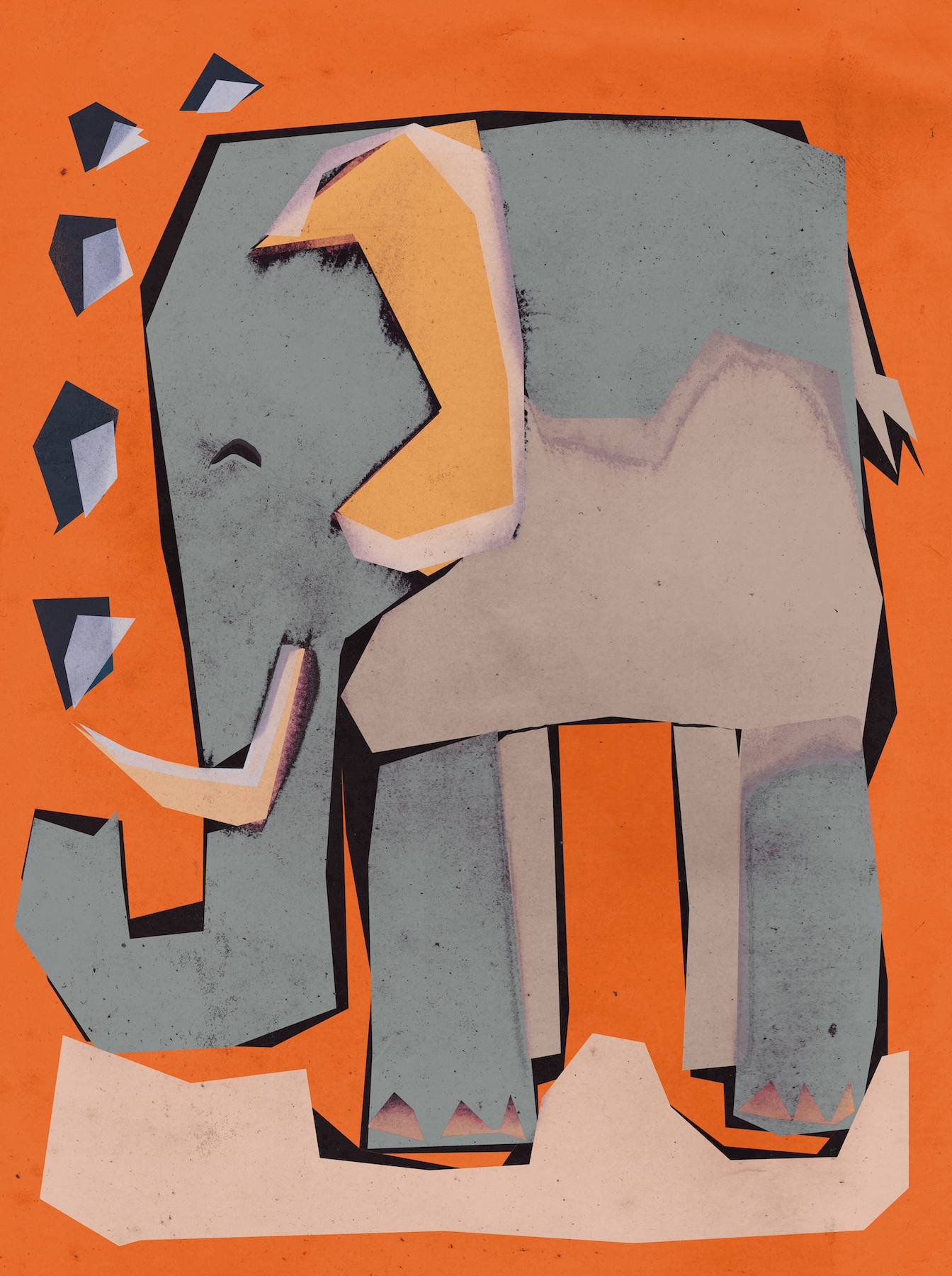 Happy Elephant Wallpaper - Cute and Colorful Design | Happywall.com