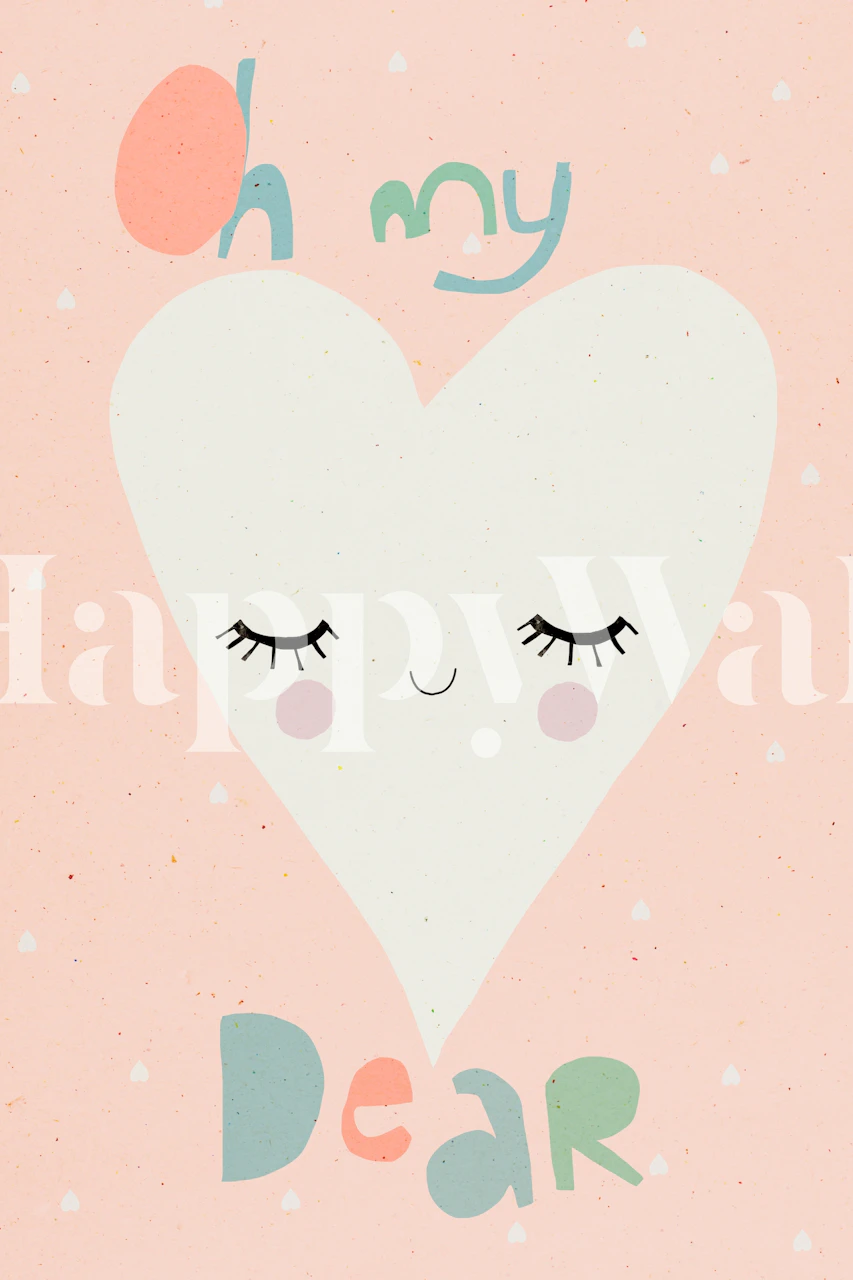 Oh My Dear wallpaper design in a room