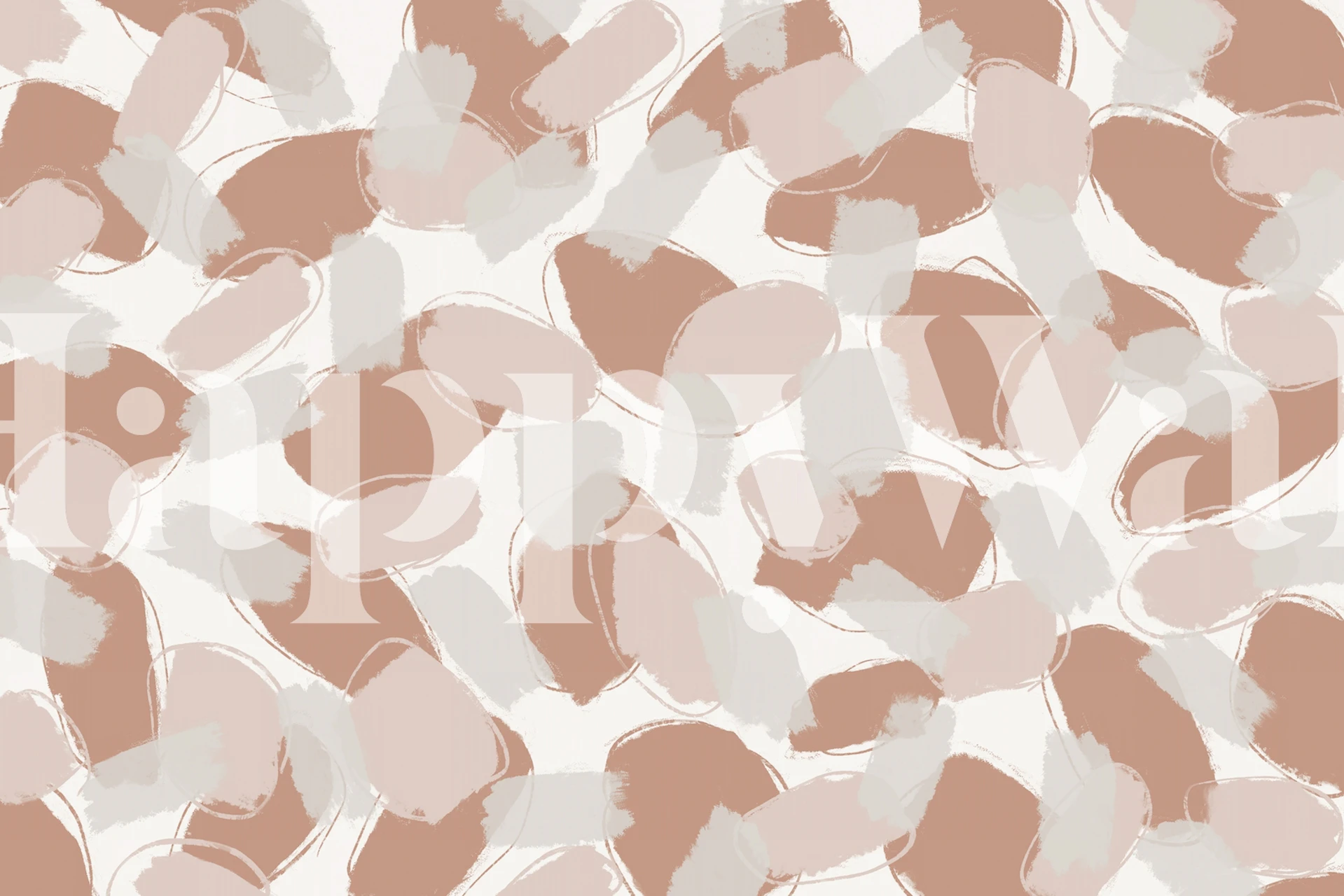 Soft Pastel Strokes tapet i et rum