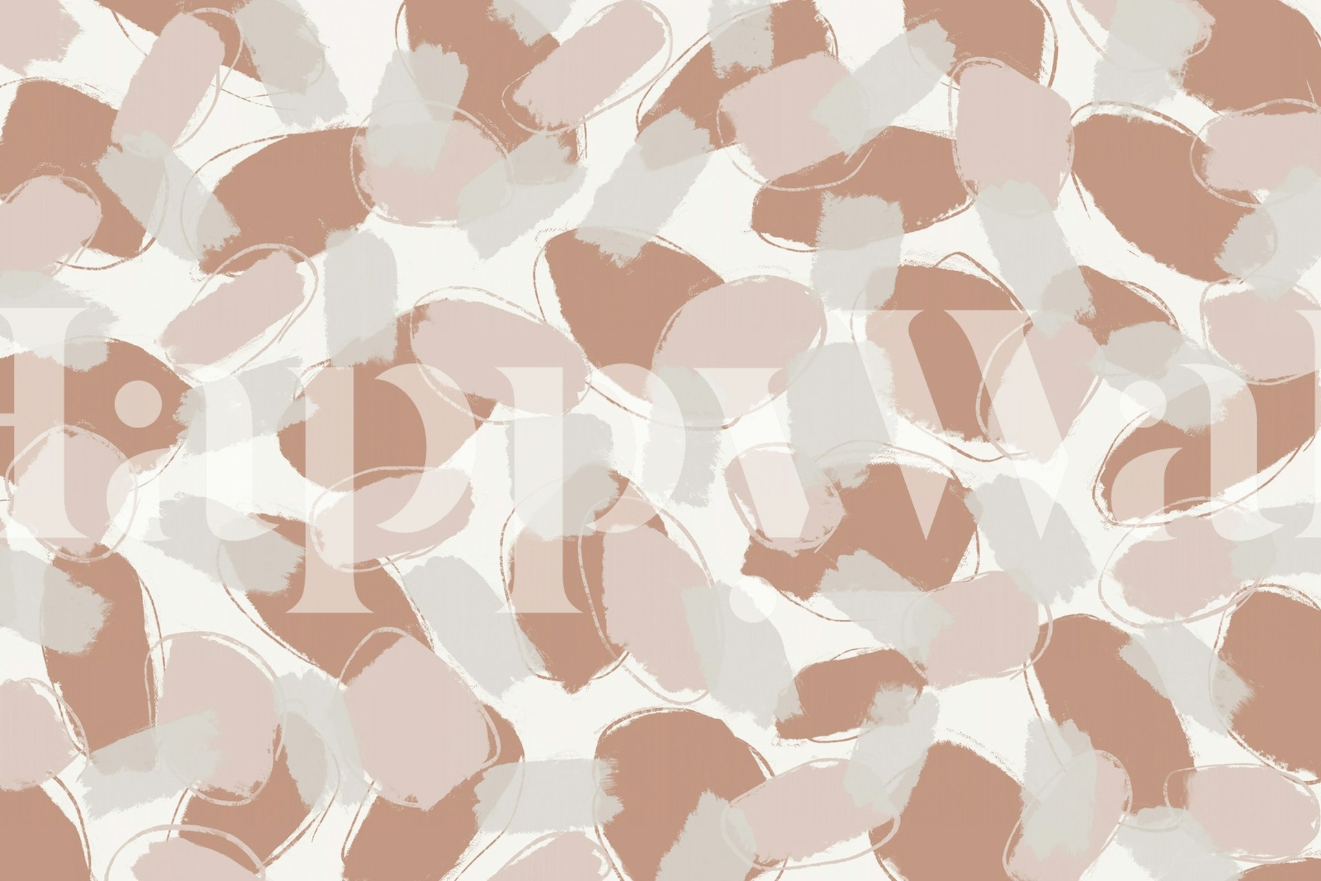 Soft pastel strokes wallpaper in a room