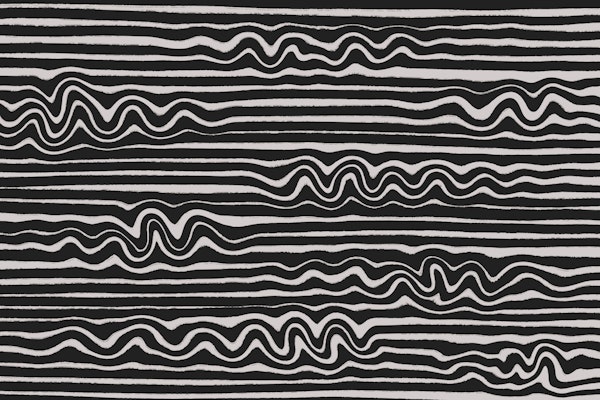 Wavey Stripes Square