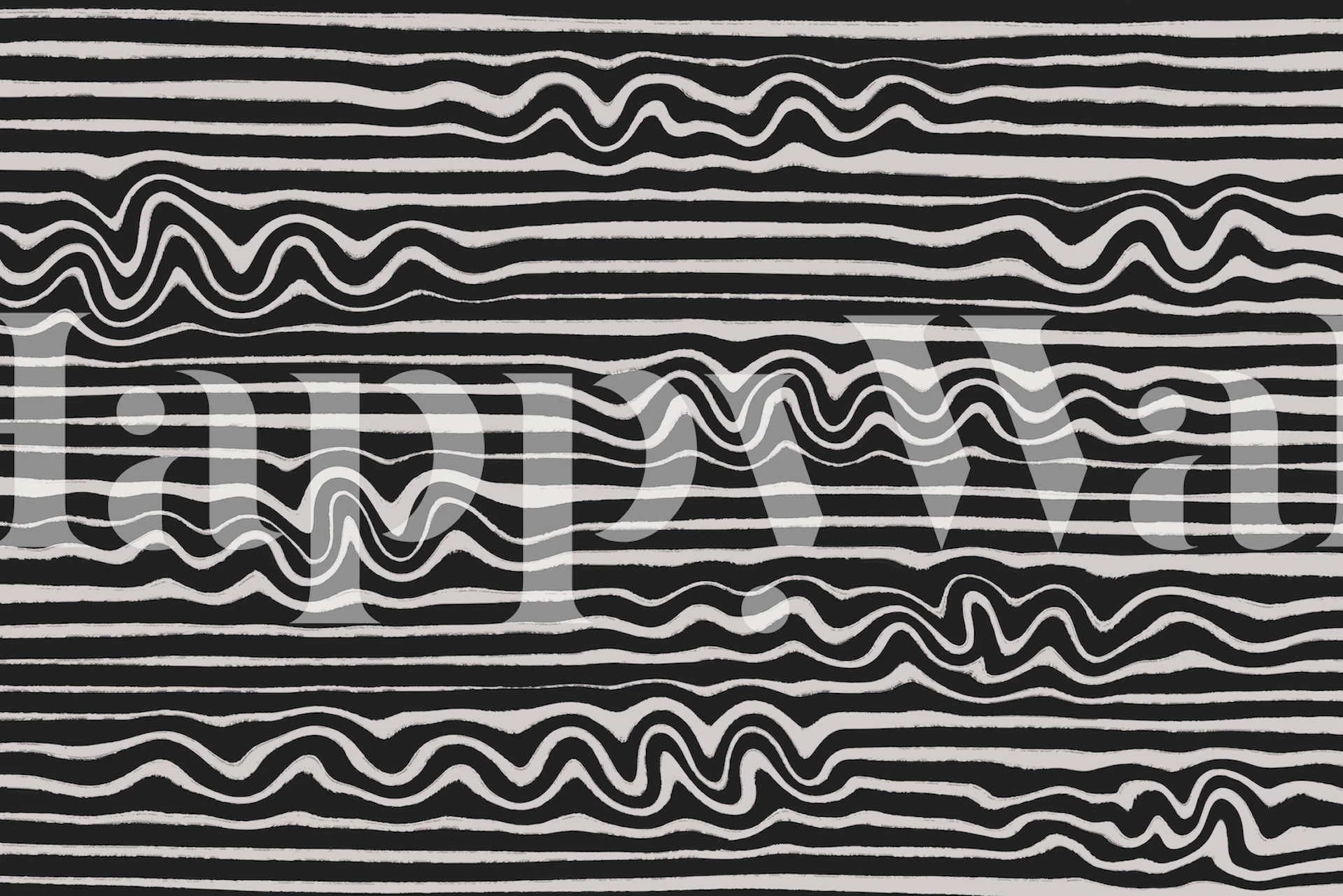 Tapeta Wavey Stripes Square zobrazená v místnosti