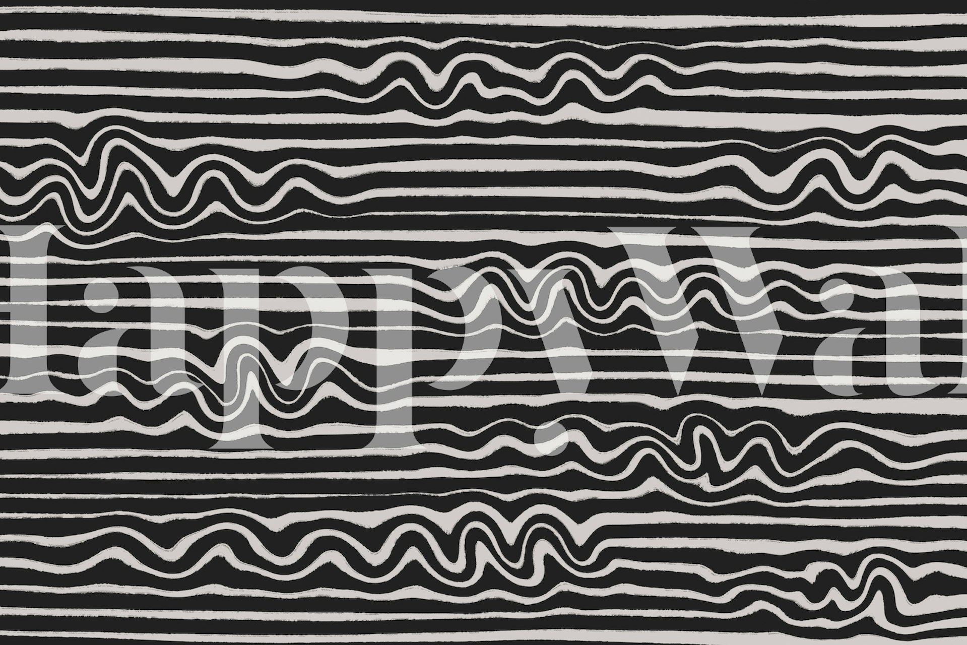 Wavey Stripes Square tapetti esiteltynä huoneessa