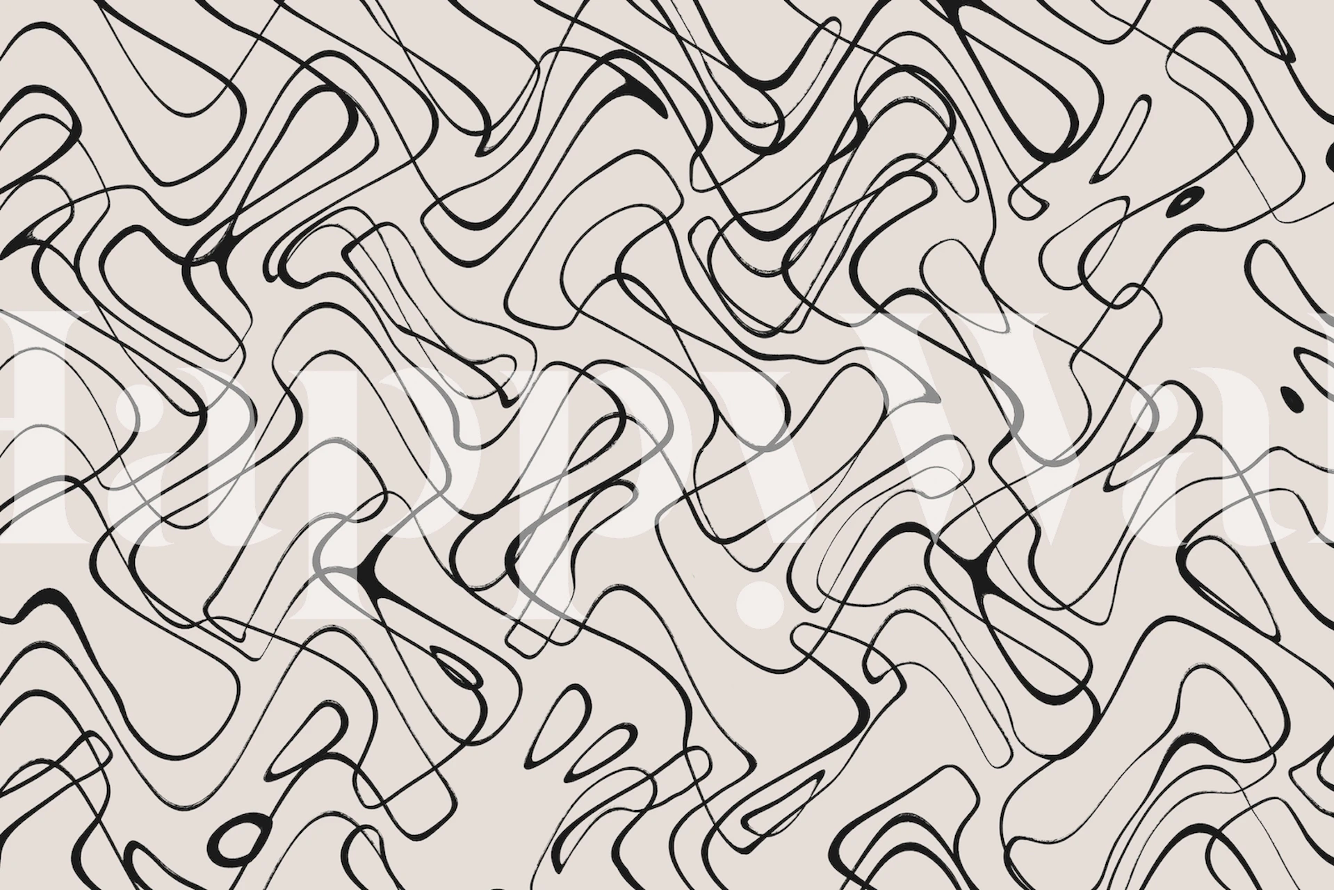 Thin Shakey Lines Square tapet i et rum