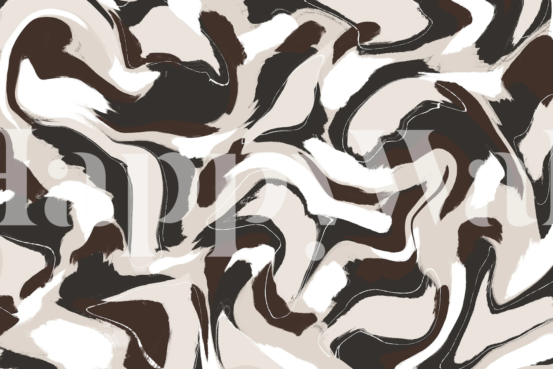 Fotomural vinílico de parede abstrato trêmulo marrom bege com traços