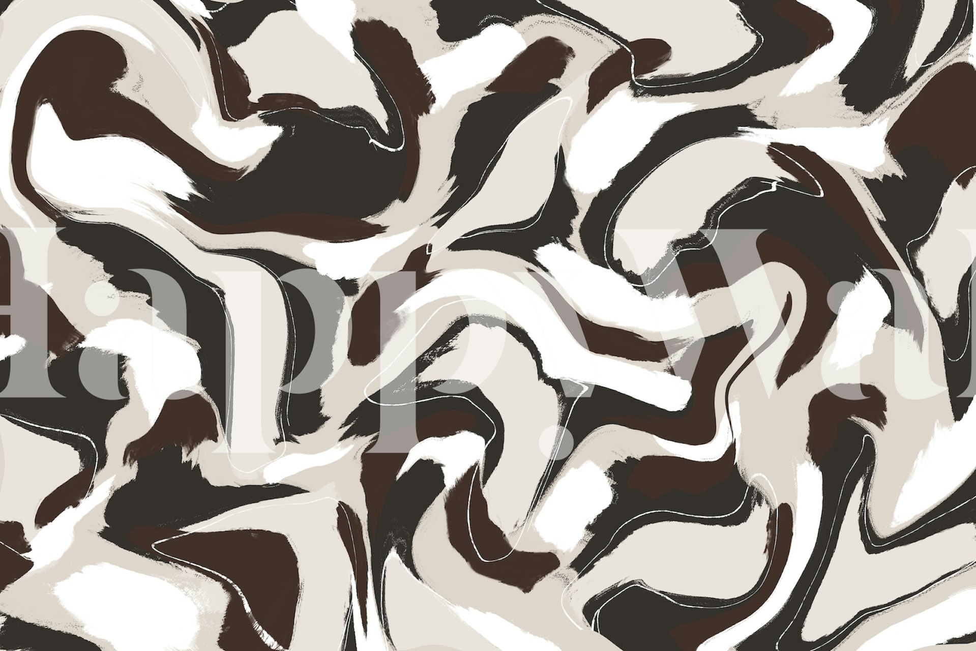 Brown and beige abstract strokes wallpaper design