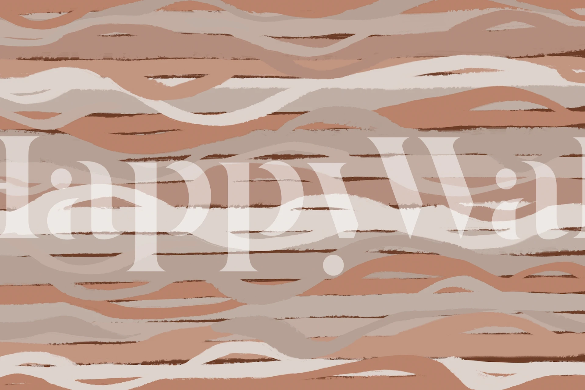 Pastel Wavey Stripes Pattern en una habitación elegante