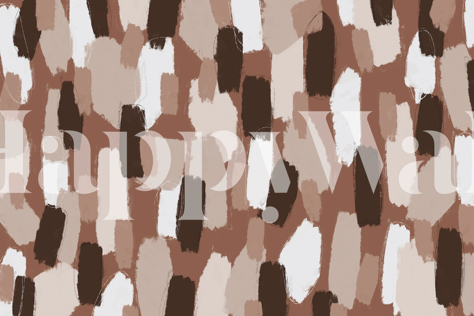 Pastel colored brush strokes in square pattern wall mural