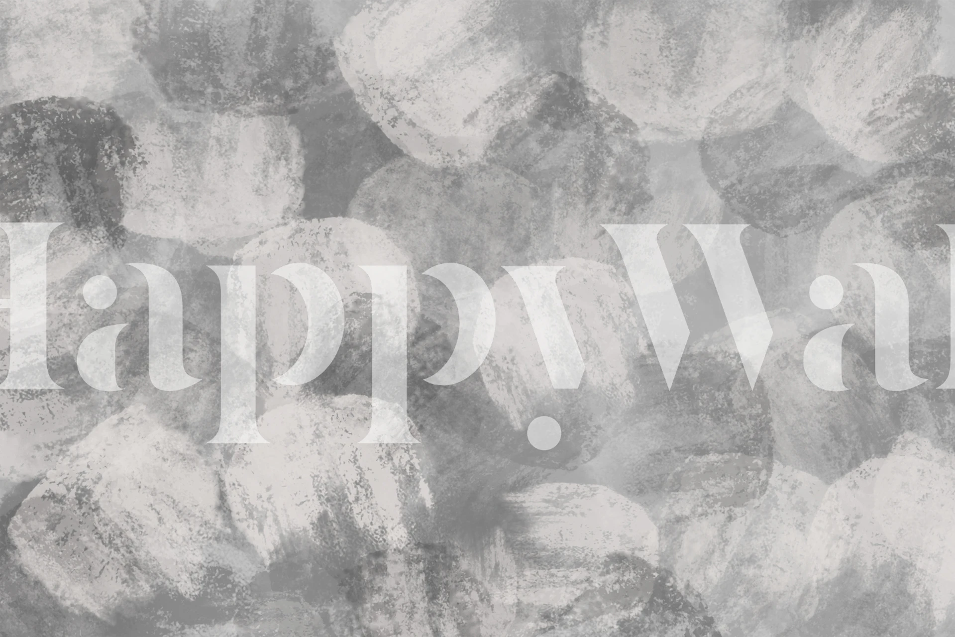 Grey thick strokes pattern wallpaper in a room