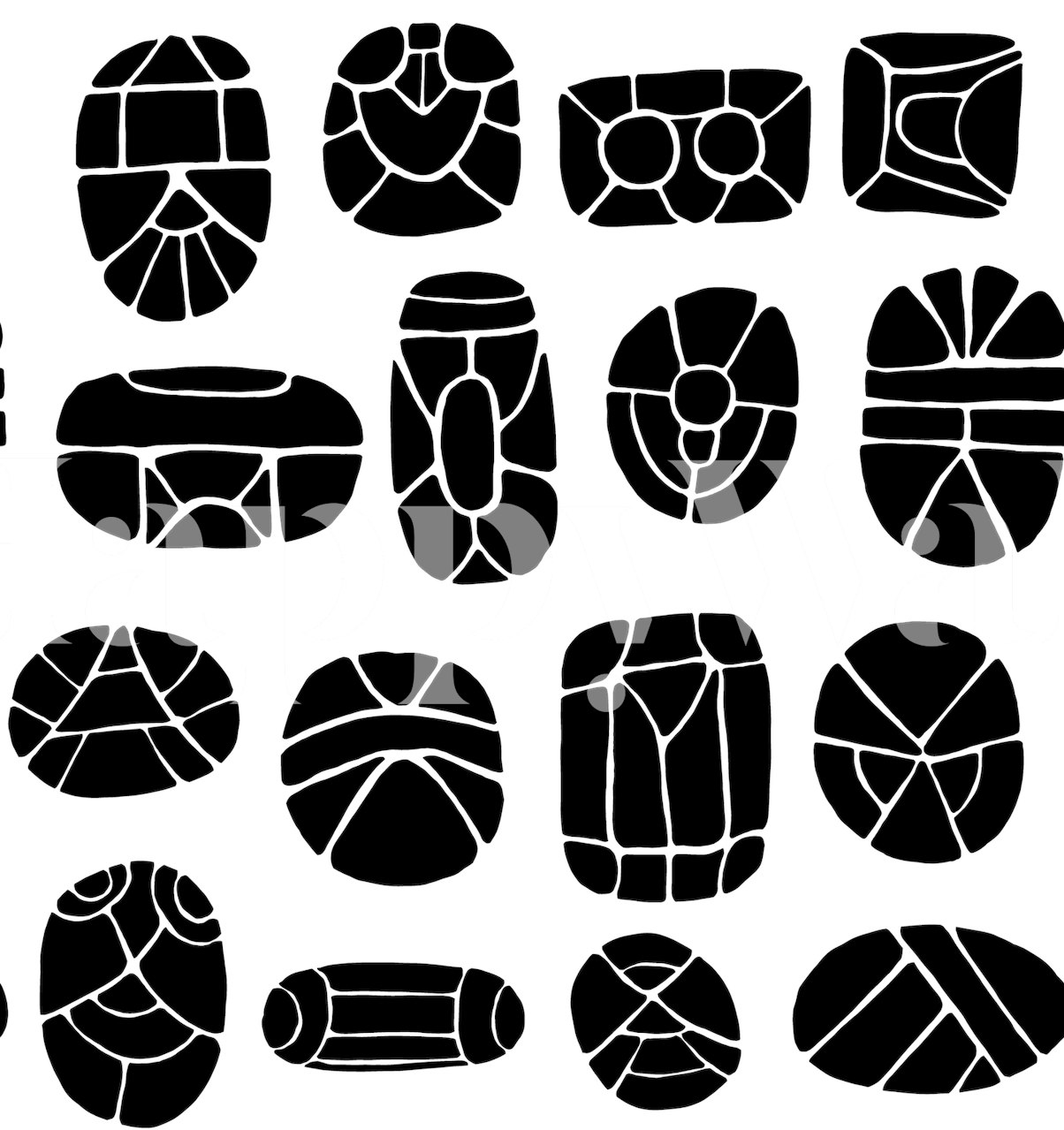 Design de papel de parede preto e branco em um quarto