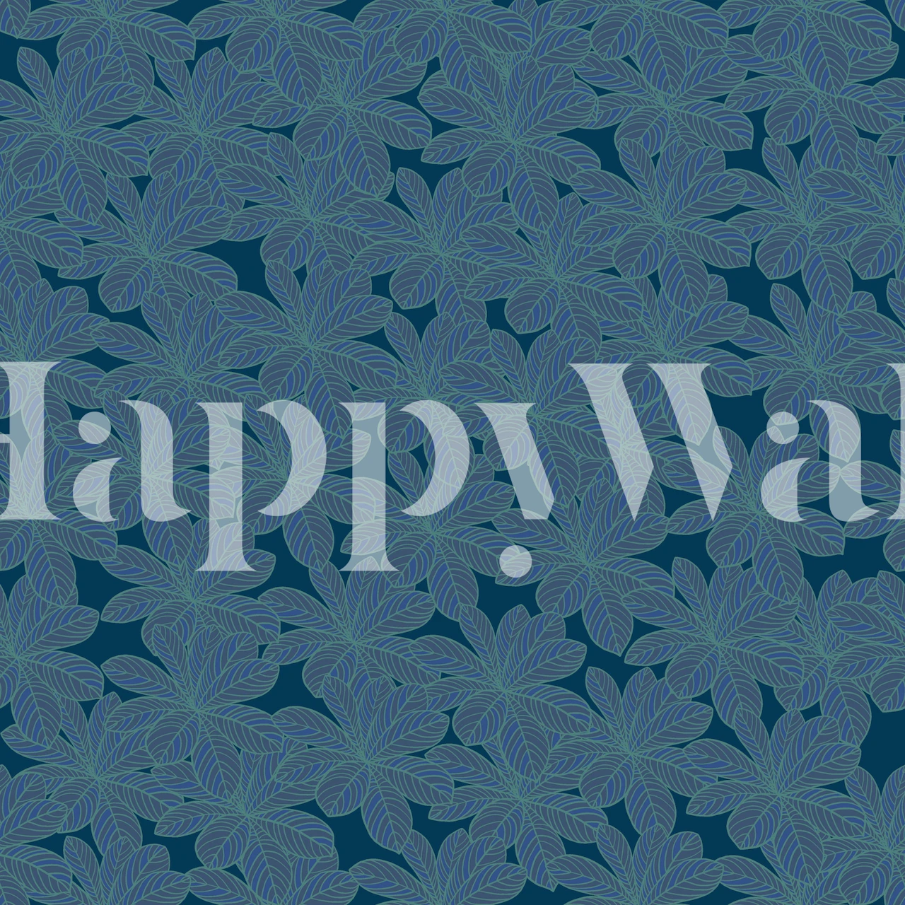 Fototapeta z motywem niebieskich liści do wystroju wnętrz