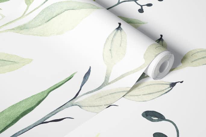 Greenery wildflowerswallpaper roll