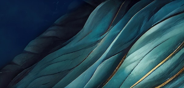 Gold Teal Marbled Luxury