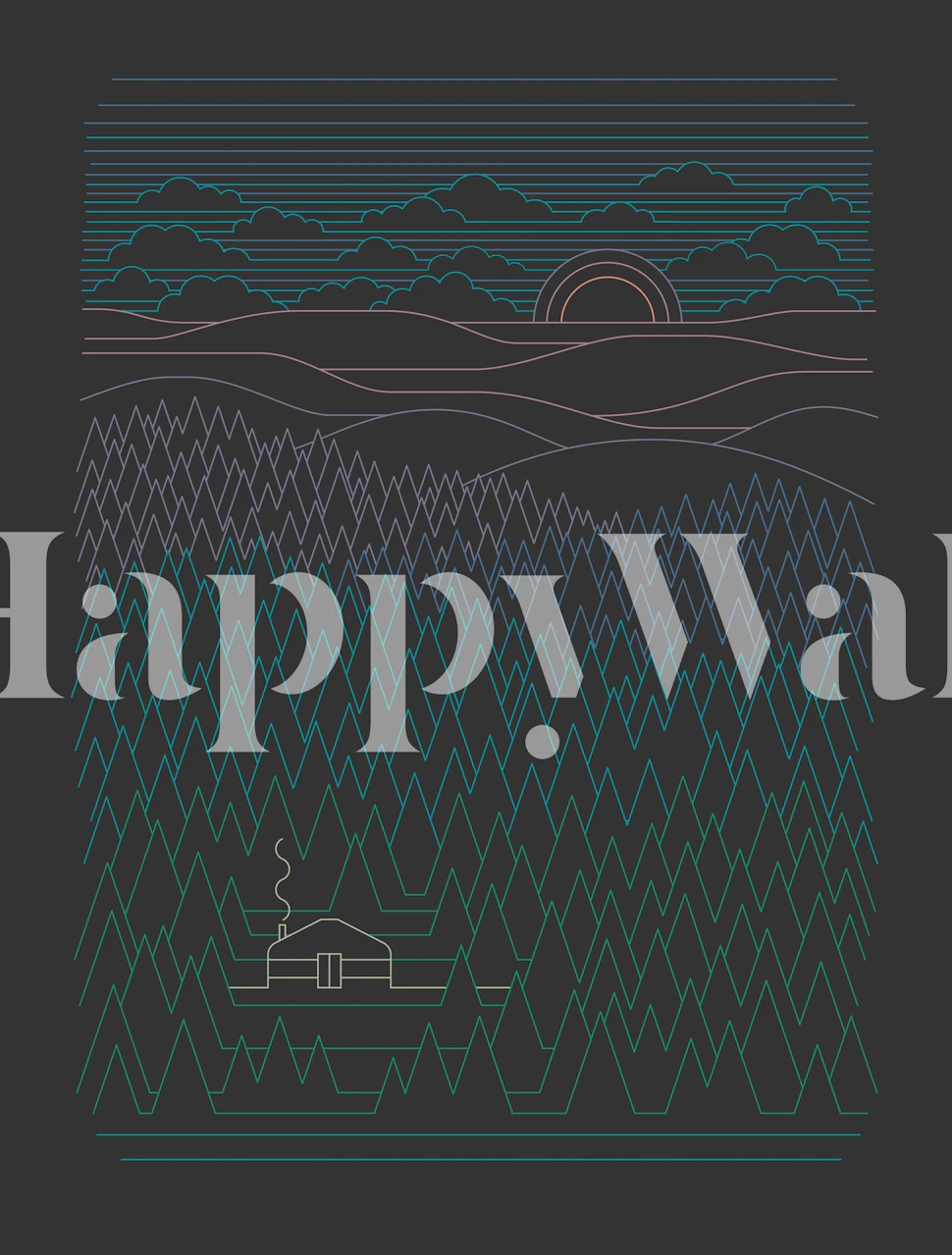 La carta da parati The Little Clearing in una stanza