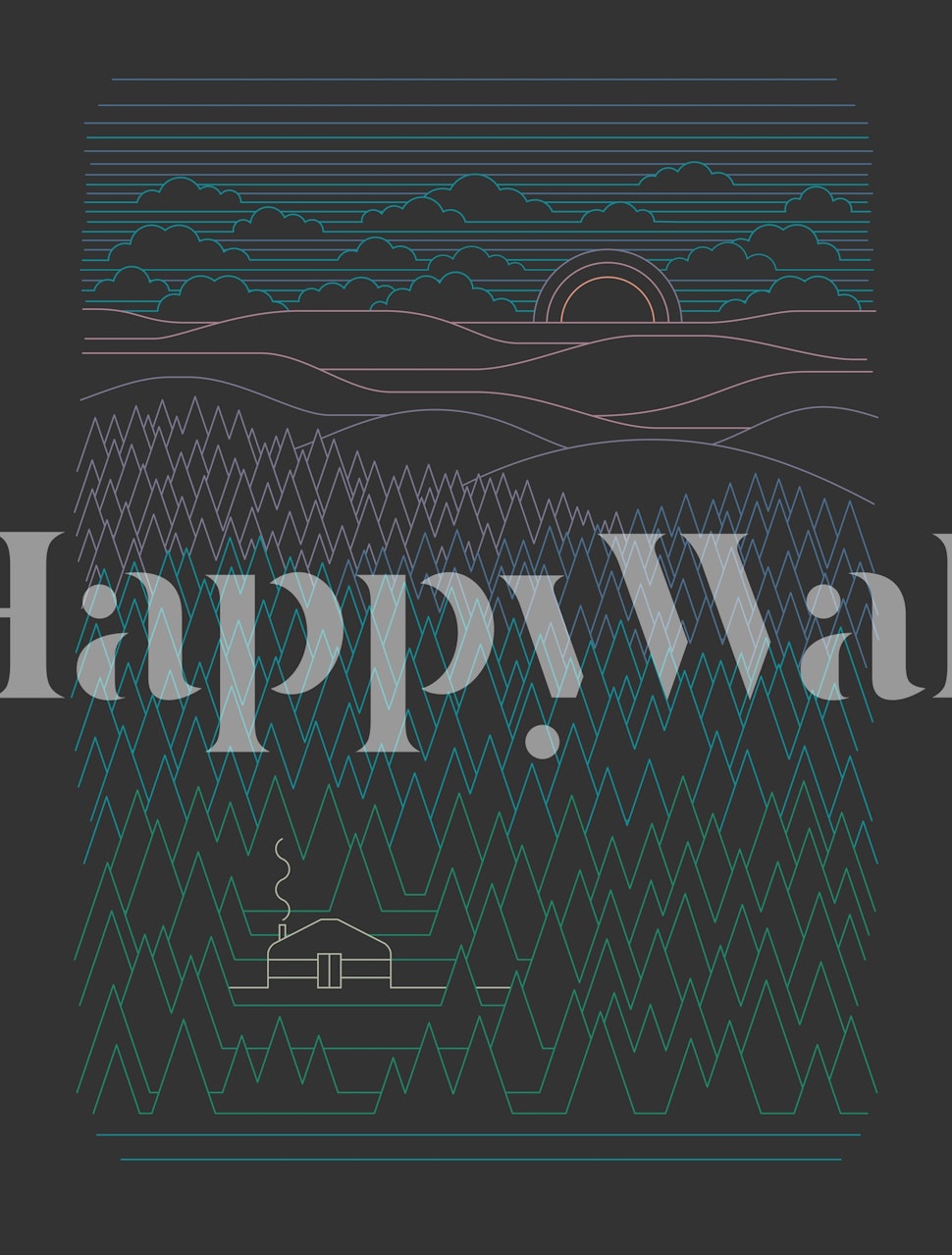 Het behang The Little Clearing in een kamer