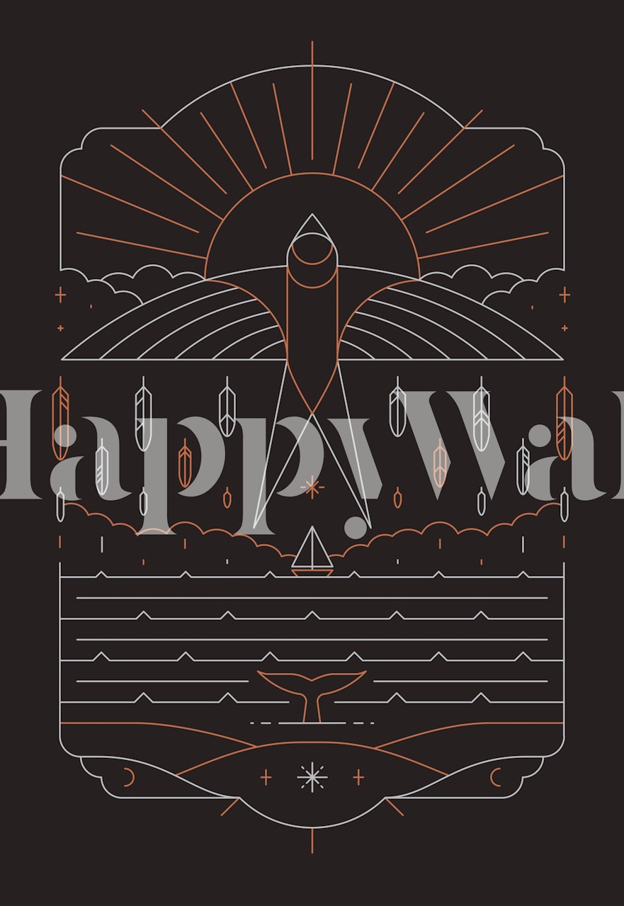 Il design della carta da parati The Navigator in una stanza