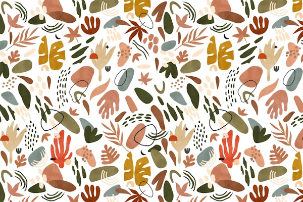 Abstract modern nature shapes