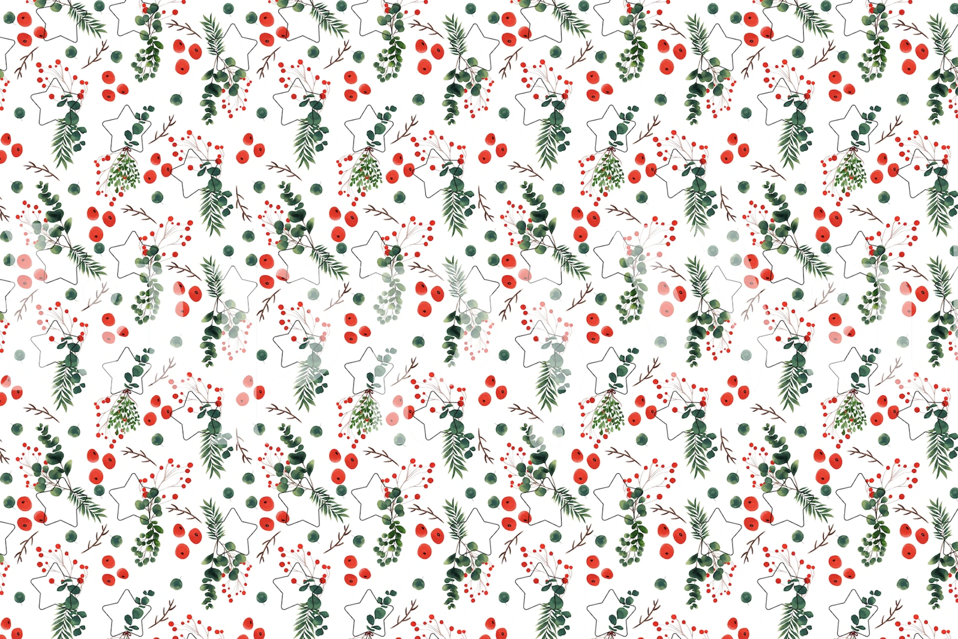 Christmas Botany 003 tapet i ett rum