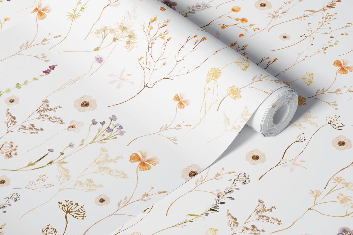 A Million Wildflowers Creme wallpaper roll