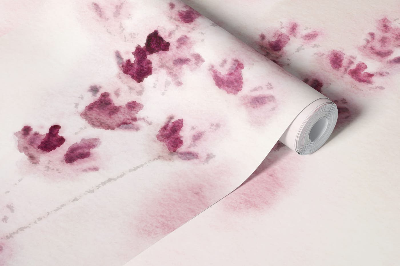 Watercolor Lavender Beige wallpaper roll