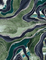 Green Blue Marble Agate 1 behang