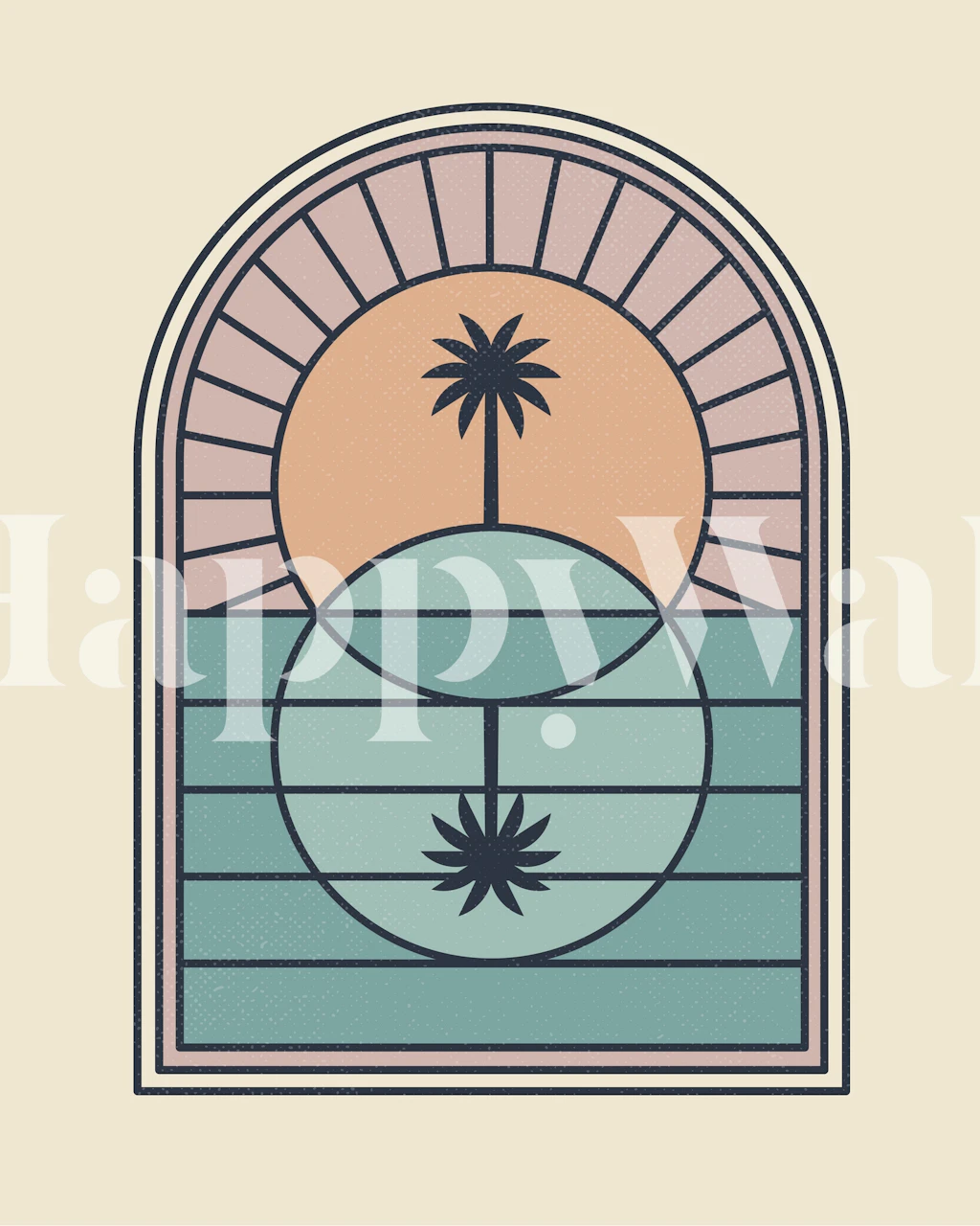 Carta da parati Venn Island in un'ambientazione della stanza