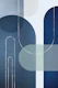 Mid Century Blue Linen 1