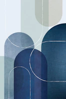 Mid Century Blue Linen 3 wallpaper