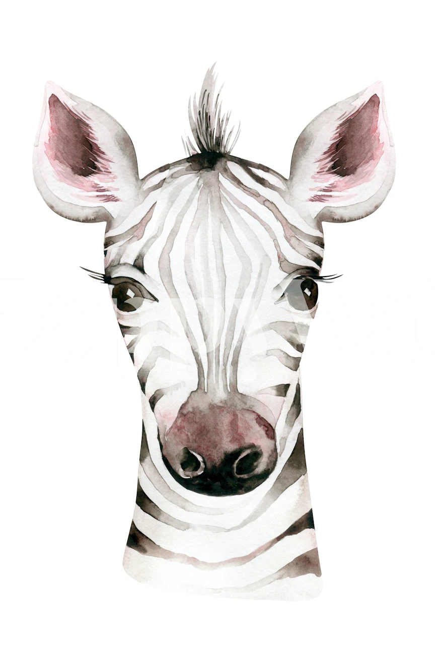 Cute Zebra-tapet vist i et rum