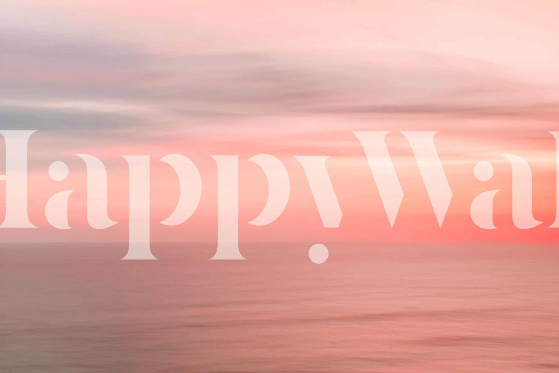 Kleurige wolken in sunset tinten met een zeegolf voor wallpaper