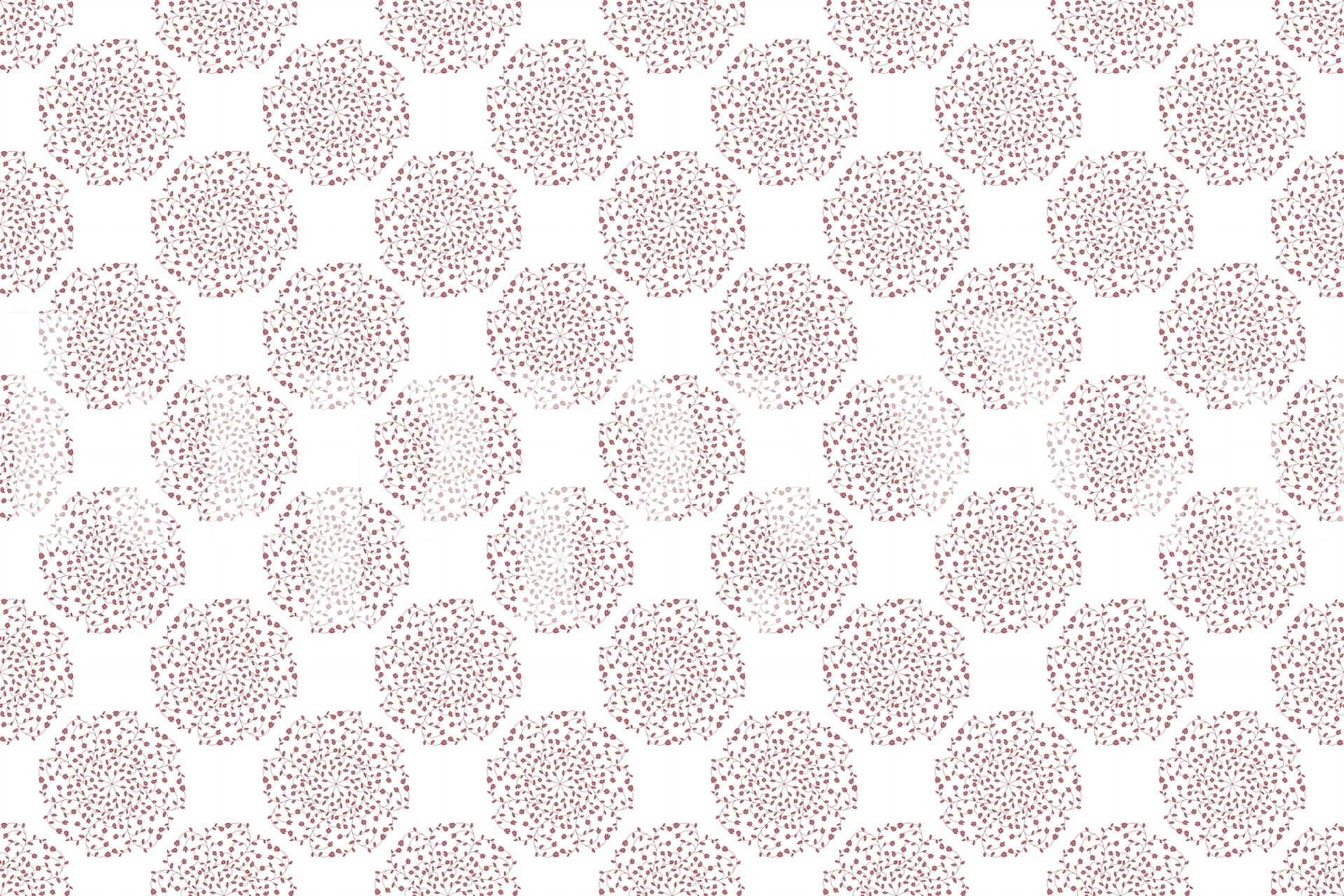 Komplexes Mandala-Muster-Wandbild mit einer sanften Farbpalette