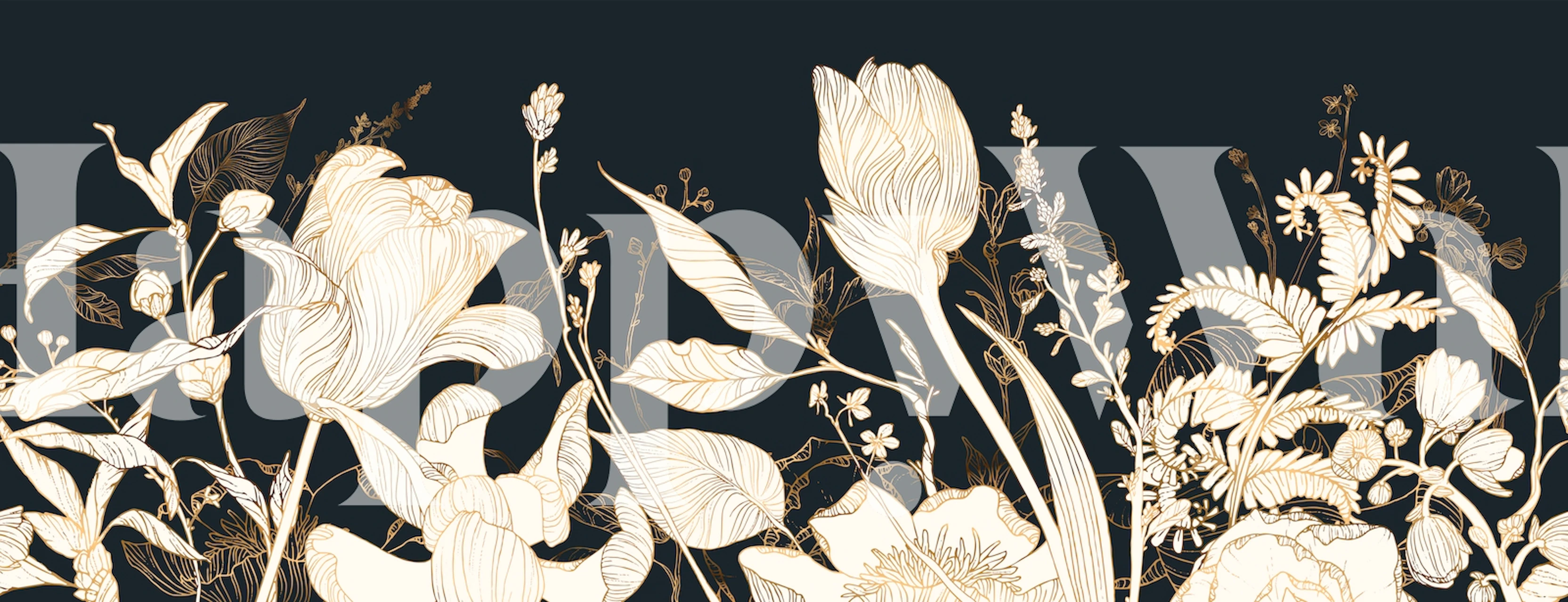 Luxury floral wallpaper design