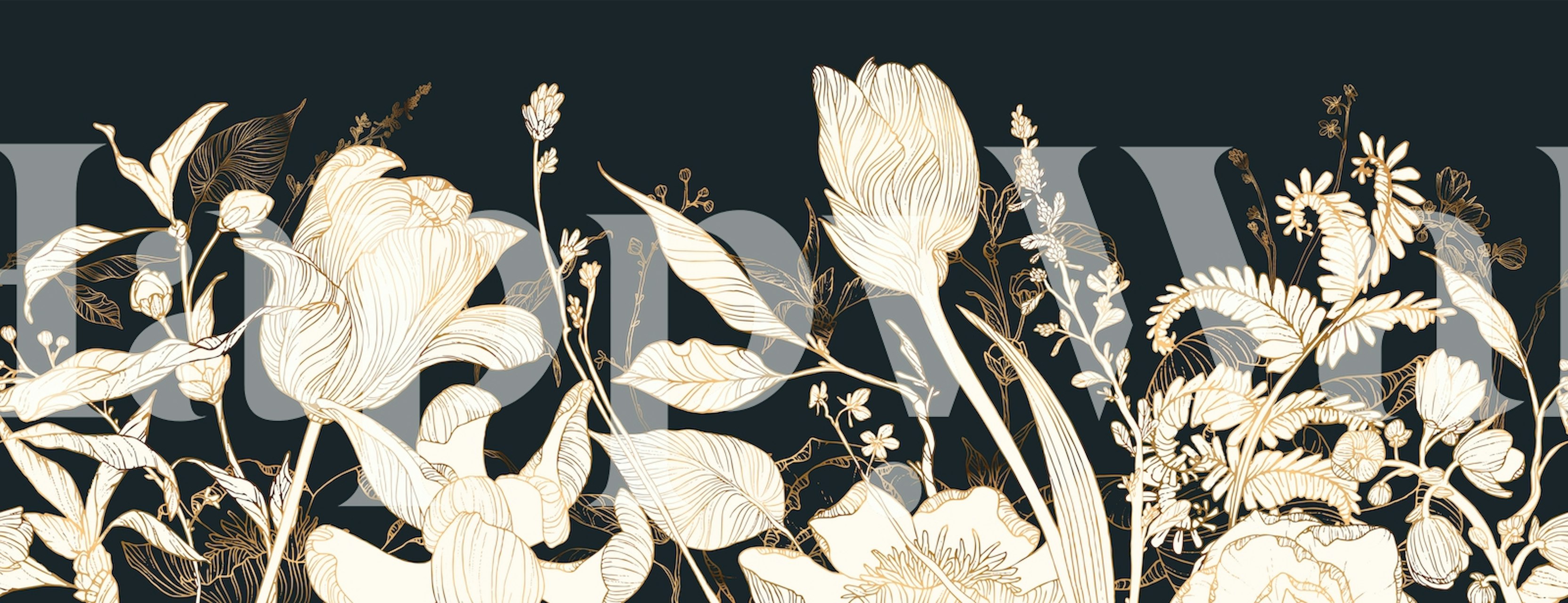 Luxury floral wallpaper design