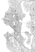 Seattle Map Portrait ταπετσαρία