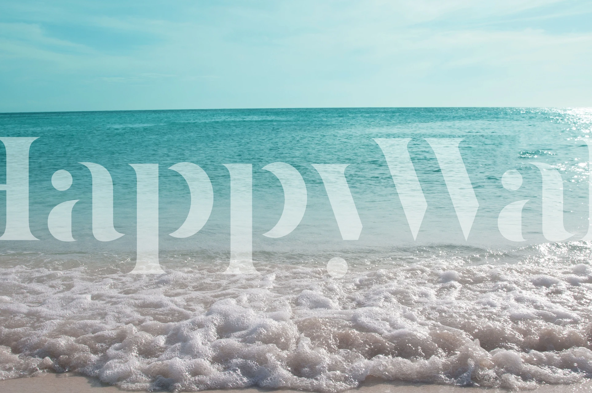 Papier peint plage et mer sereine dans une chambre