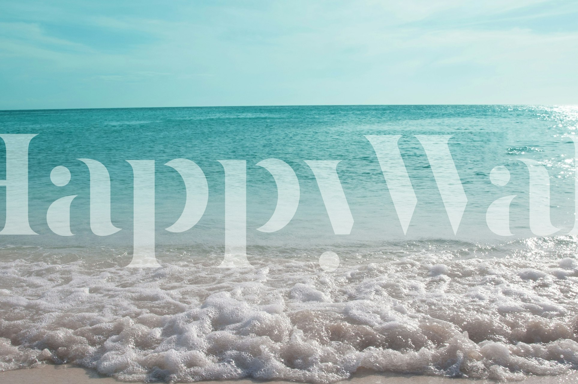 Ocean waves with aqua and sandy colors wallpaper