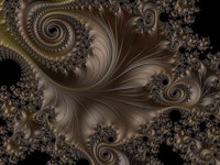 Fractal Fantasy Dark Brown tapete