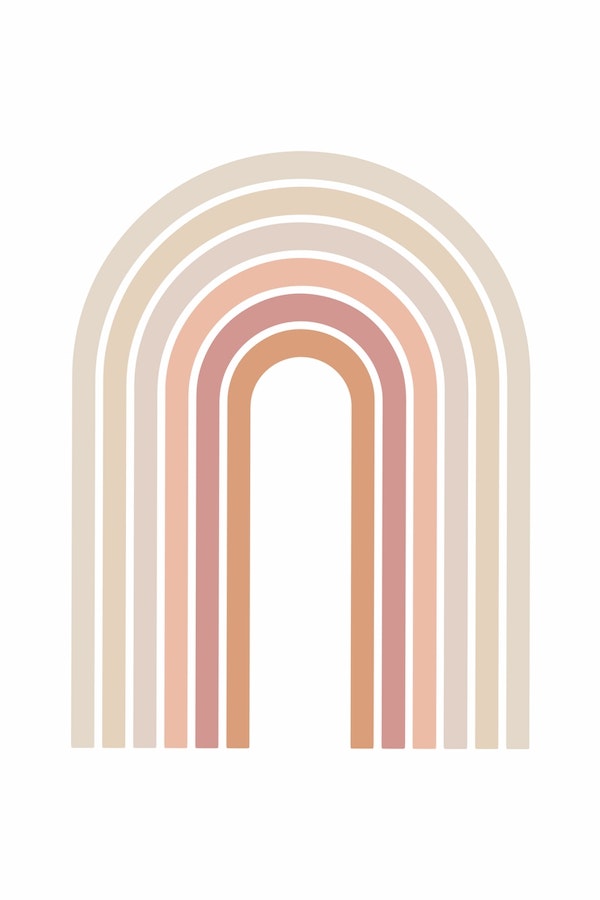 Blush Pink Rainbow