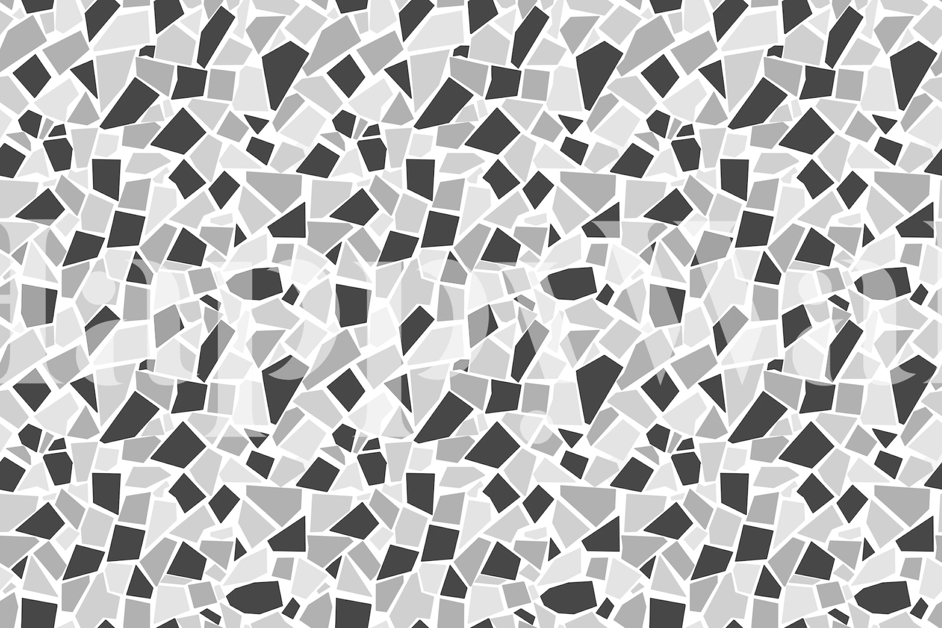 Grey mosaic pattern wall mural for modern interiors