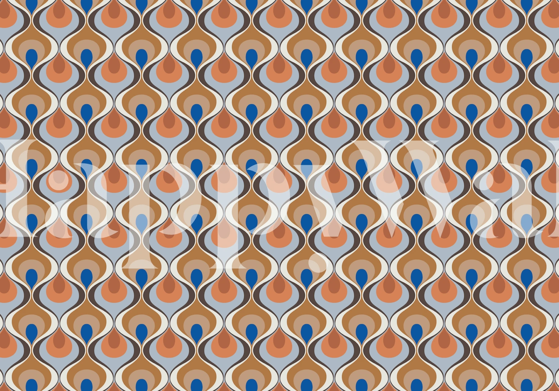 Design della carta da parati Retro Mood 21 in una stanza