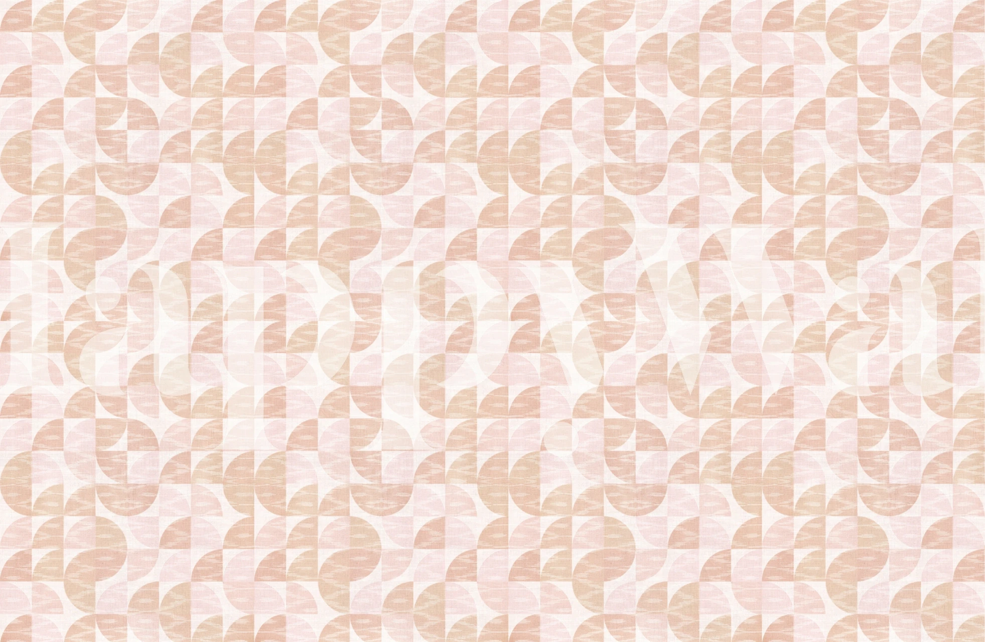 Geometric pattern in soft pink and beige tones wallpaper