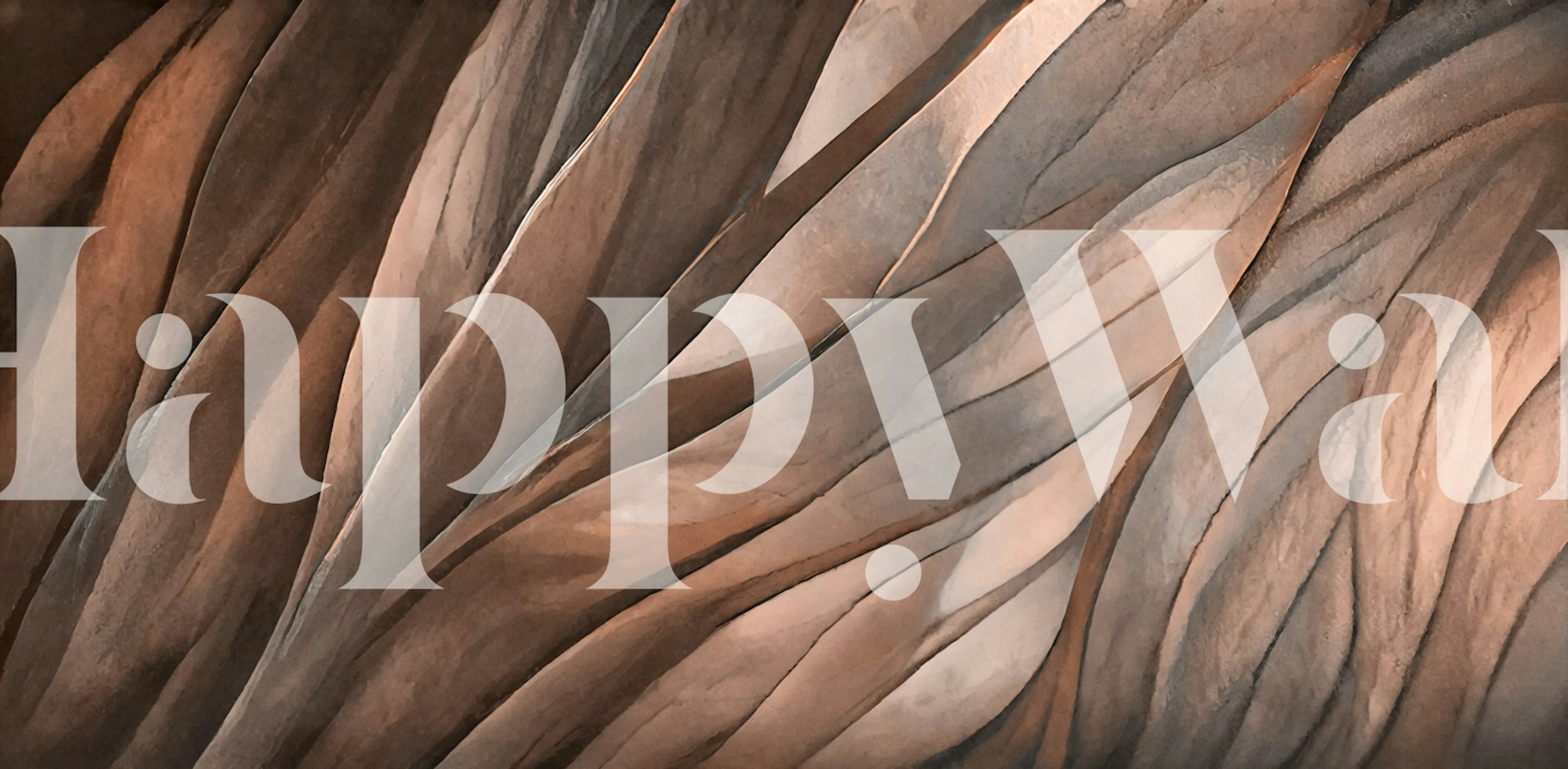 Zachte pastelkleurige penseelstreken muurschildering met rustgevende tinten