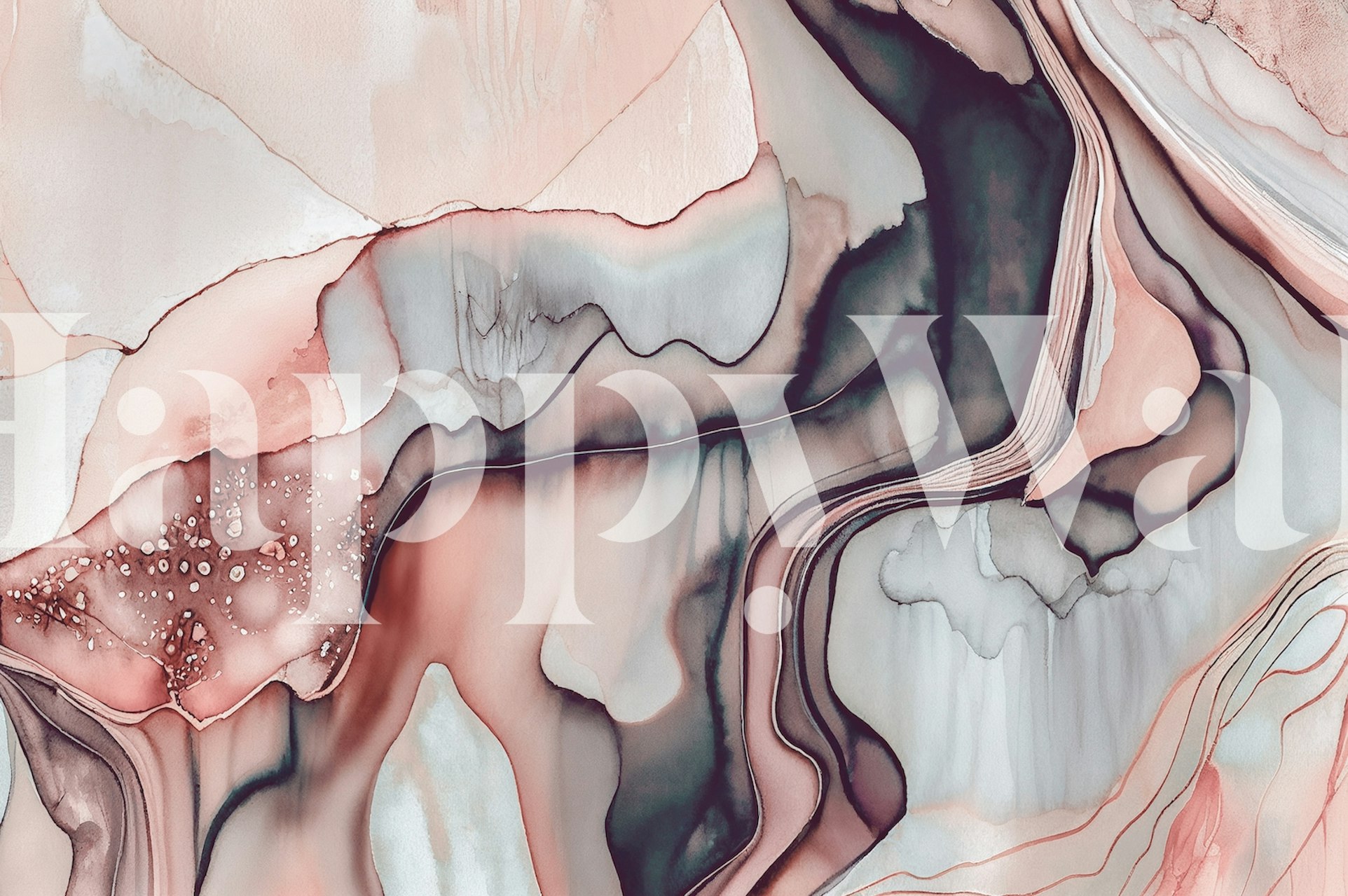 Tapeta Soft Pastel Pink Abstract w pokoju