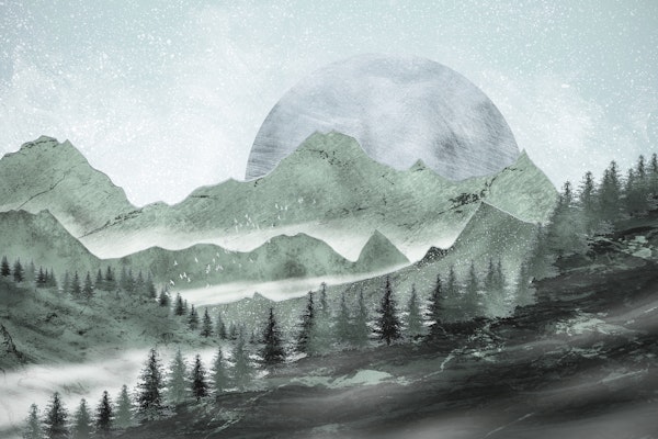 Big Sunset Over The Valley