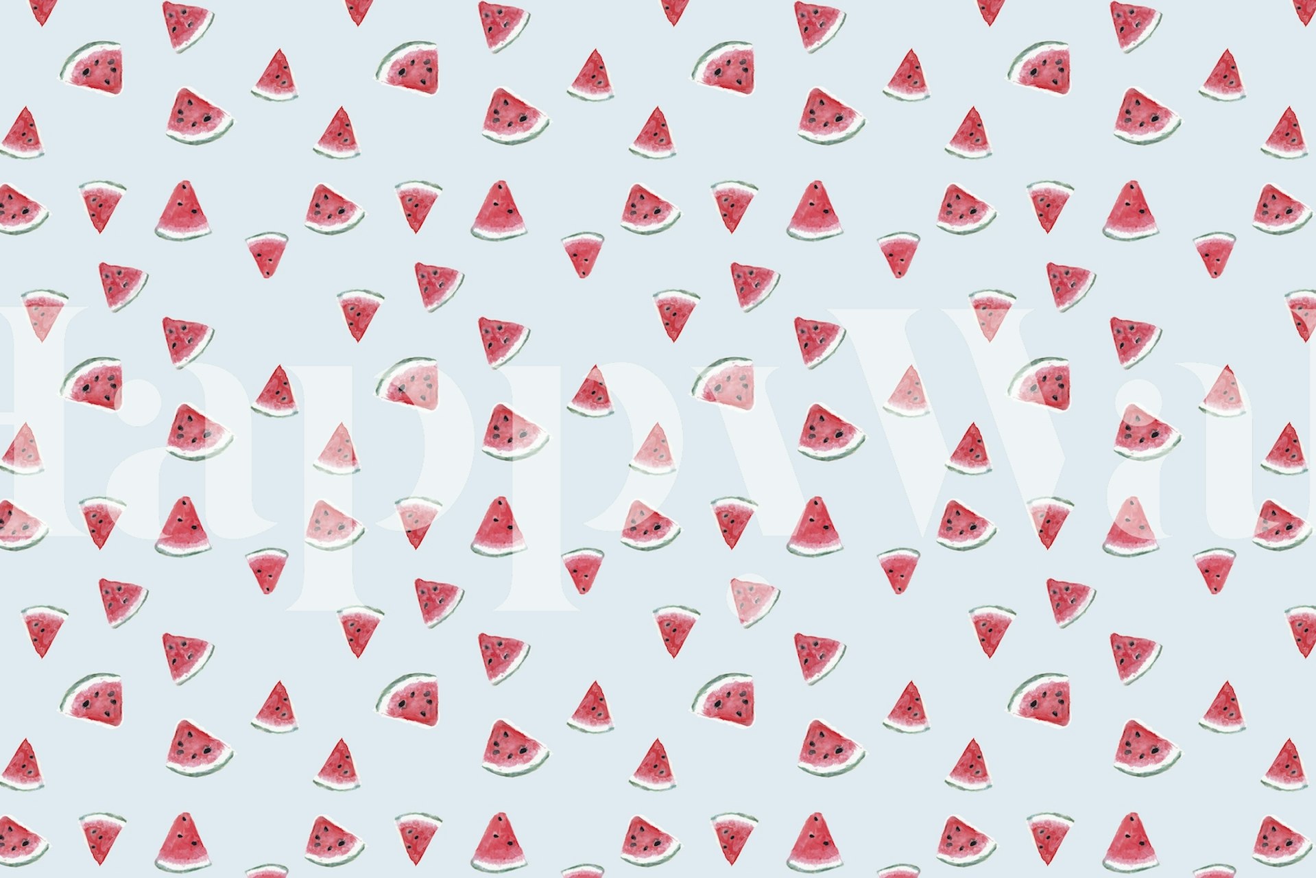 Melon dance wallpaper in a stylish room